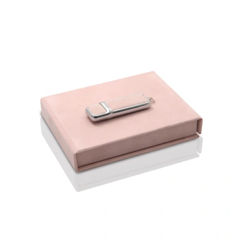 Zestaw welur różowy pendrive w pudełku (8GB 3.0)